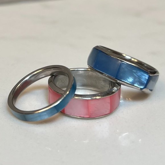 Silver Stacking Rings - Set of 3 Southwest Handmade Artisan Rings - Picture 12 of 16